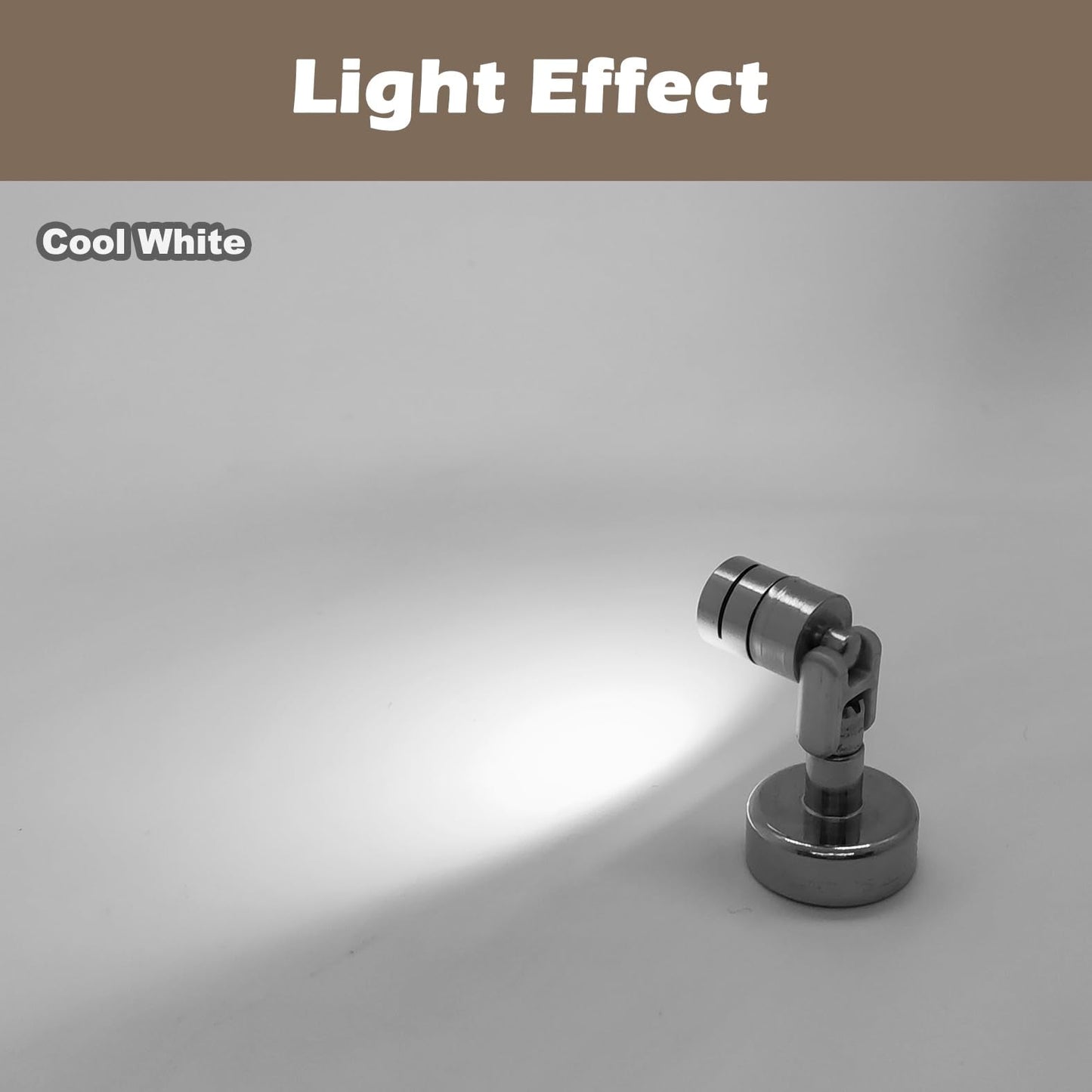 Suzeyar Metal Miniature LED Light,Tiny Spot Lights with Magnet Base,Battery Operated LED Lights,Wireless Miniature Spot Light for Artwork Painting,Jewelry Showcase,DIY Hand Craft (Cool White)