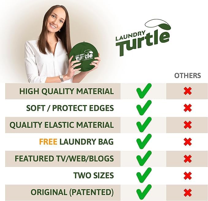 Laundry Turtle Large 26" Collapsible Laundry Basket | Revolutionary Foldable