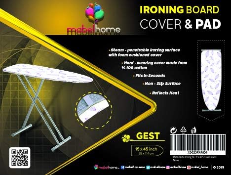 Mabel Home Ironing Board Padded Cover, 100% Cotton