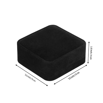 LETURE 4 Pieces Classic Velvet Bracelet Bangle Pendant Necklace Gift Box, Travel Jewelry Box Display Storage Case for Gift, Wedding, Engagement, Proposal, Birthday (Bracelet STYLE 1-4PCS)