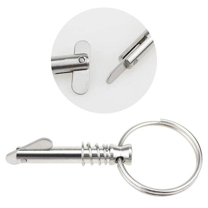 Hysagtek 6 Pcs Bimini Pins 1/4" Diameter Bimini Top Hardware, Quick Release Pin Boat Canopy Pins for Boat Canopy Marine Hardware, 316 Stainless Steel with Pull Ring