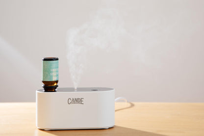 CE CRAFT Waterless Travel Diffuser Gift Set - Rechargeable Diffuser for Aromatherapy - Includes 3 Fragrance Oils - Fragrance Dispenser for Office and Home - Clean, White