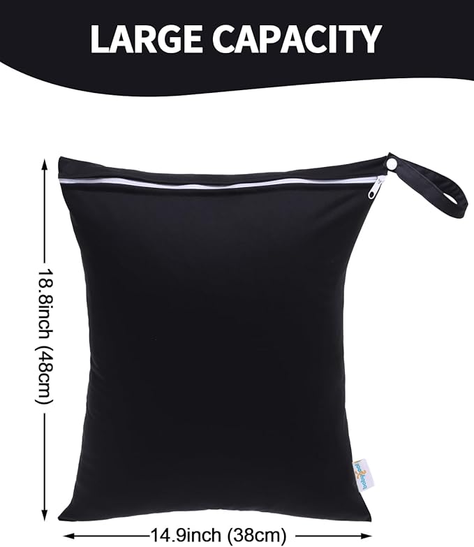 babygoal Travel Laundry Bags 2 Pack, Gym and Swimming-Washable Waterproof Wet