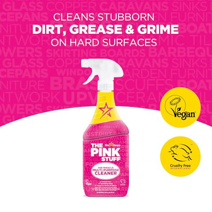 Stardrops The Pink Stuff Miracle Multi-Purpose Cleaner – Removes Grease, Grime, and Stains on Kitchens, Bathrooms, Floors, and More, 25 fl Oz