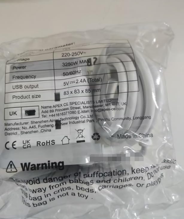 3M Extension Lead Cube With USB, BEVA 4 Gang Extension Socket With 3 USB Ports, Power Strip With Switch Multi Plug Extension with 3 Metre Long Cable For Home Office Travel
