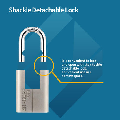 Zarker J45S keyed Padlock, Heavy Duty Stainless Steel Shackle Lock, 3 Keys, Waterproof and Rustproof Storage, Warehouses, Garage, Outdoors, 1-Pack