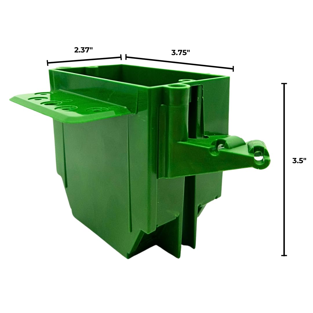 OneBoxForAll New Work BaseBox – Expandable Single Gang PVC Electrical Box with 4 Knockouts, 22 cu. in. Capacity - 36 Pack