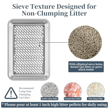19.7''x13.8''x13.8'' Enclosed Stainless Steel Litter Box with Lid