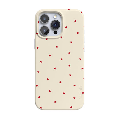 Casely iPhone 16 Pro Case | Be Mine | Tiny Hearts | Compatible with MagSafe | Classic Ultra Slim Design