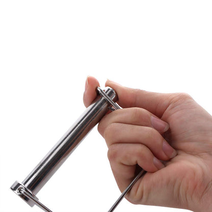 2 Pcs Large Safety Coupler Pin 1/2" x 3.54"(12.6mm x 90mm), Full Marine Grade 316 Stainless Steel Heavy Duty Shaft Locking Pin