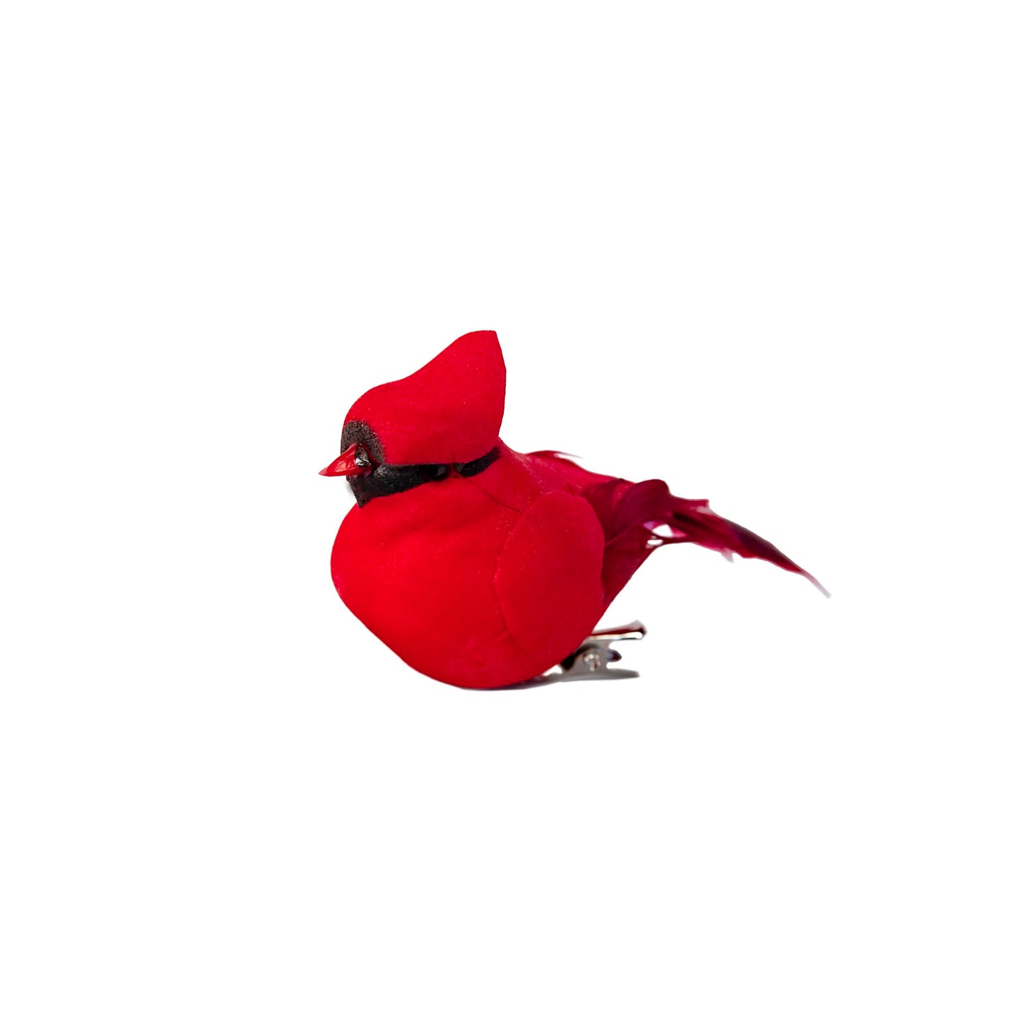 Cartanfill-Cardinal Clip On Christmas Tree Ornament Decorations, Set of 12, Red Feather Birds, 3 inches Long