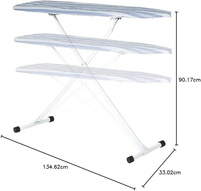 Full Size Ironing Board with Cover & Pad – USA-Made with Enhanced Grip Feet