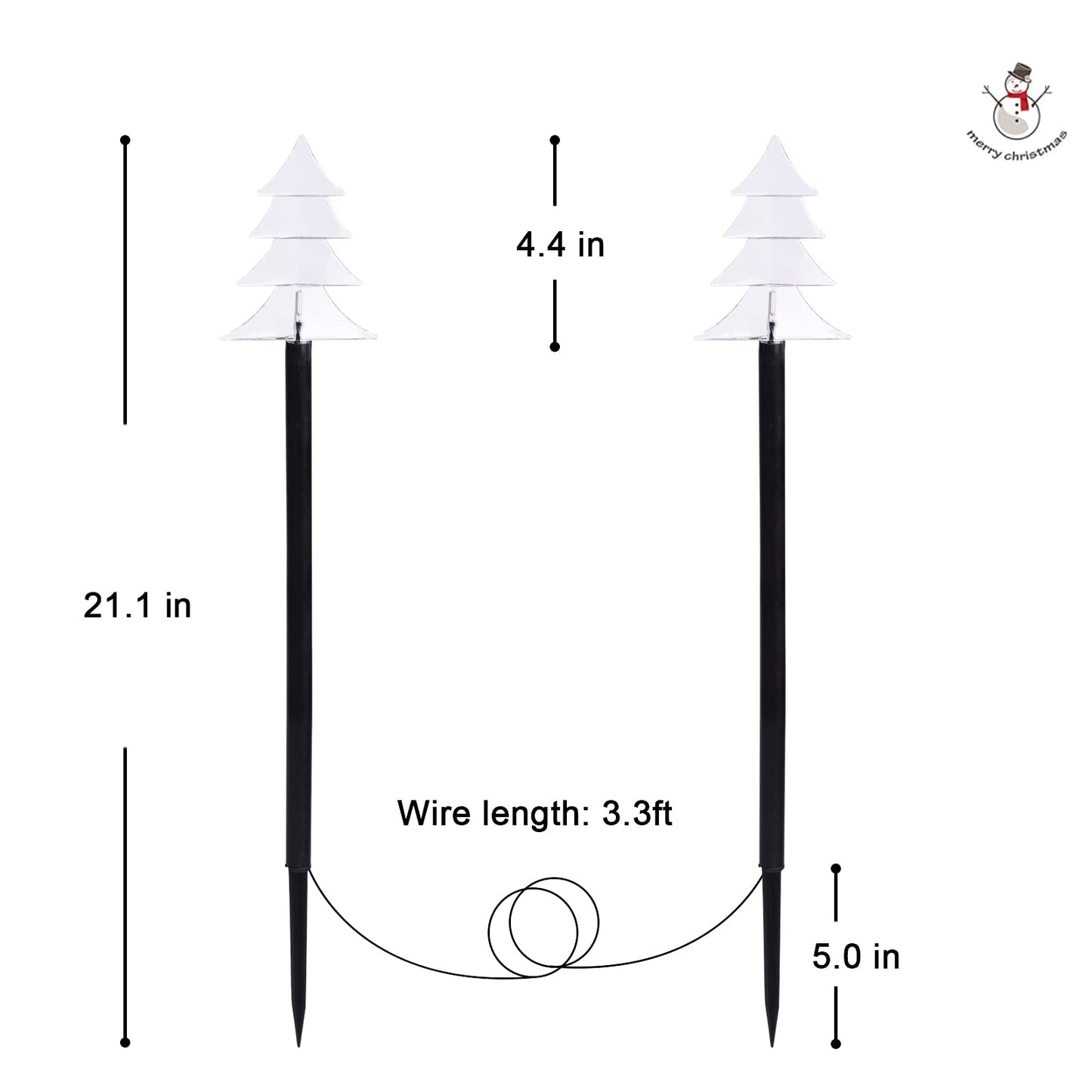 BRIGHTDECK Christmas Solar Pathway Lights Outdoor Decorations, 8 Modes Xmas Tree Candy Lights Waterproof Led Garden Stake Light for Walkway Yard Lawn Porch Holiday Decor (Red Tube Star, 5 Pack)