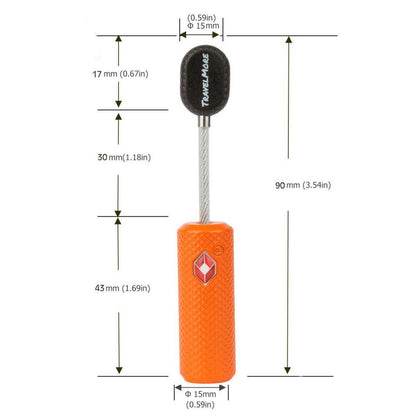 TSA Approved Luggage Locks with Keys for Travel – Flexible Ultra Secure Mini Key Padlock & Metal Zinc Alloy Material – Orange