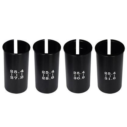 Xmomx Set of 4 Sizes Bike Seat Post Adapter Shim Seat Post Adapter Bicycle Seat Tube Conversion Sleeve 25.4mm to 27.2/28.6/30.9/31.6mm 60mm Length Aluminum Alloy for Road Mountain Bike MTB