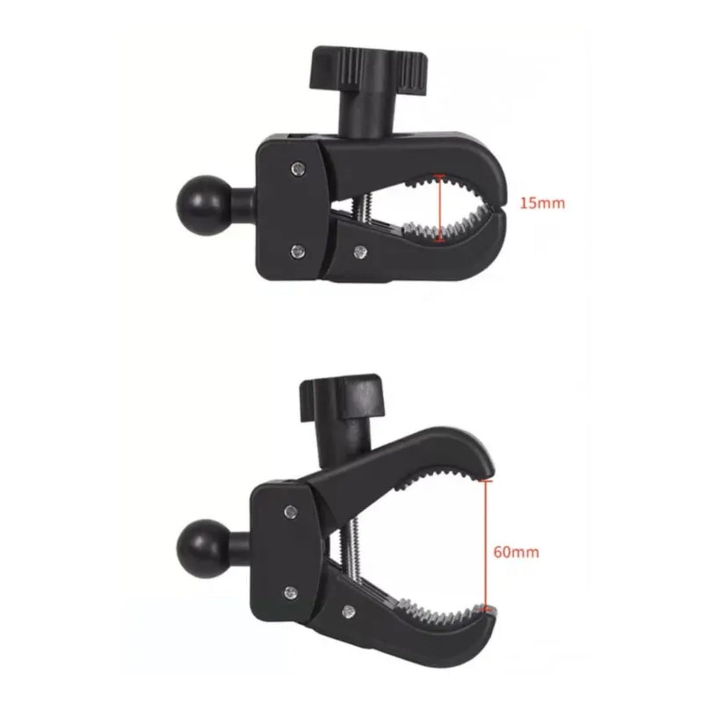 ACCRSNCH Universal Clamp-On Tablet & Phone Mount Holder for Surveying Pole Tripod, Boat Rail, Bike Handlebar, Treadmill & Microphone Stand, for iPad Pro, iPhone & More