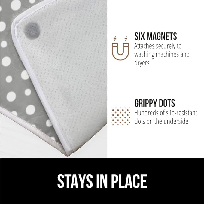 GORILLA GRIP Ironing Mat, Portable Iron Pad, Magnetic Cover