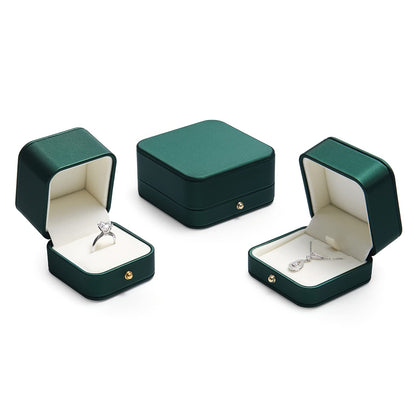 Oirlv Premium Leather Necklace Pendant Box Velvet Interior Velvet Jewelry Gift Box Long Chain Necklace Display Storage Case