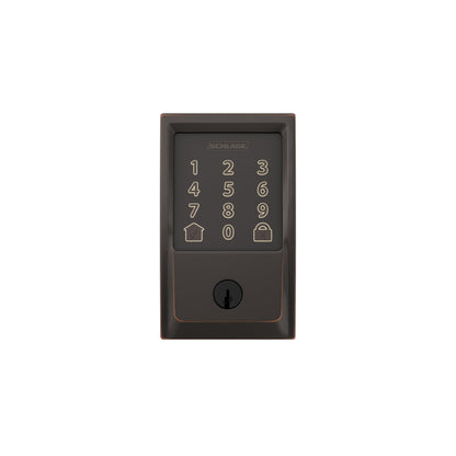 Schlage Encode Smart WiFi Deadbolt Lock for Front Door - Keyless Entry with App or Touchscreen - Works with Alexa, Hey Google, & Airbnb - Create Codes for Guests - Matte Black