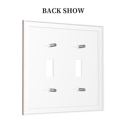 Decorative Art Light Switch Covers Yellow Floral2 Gang Double Toggle Wall Plate Decorative Switchcover Electrical Switchplate for Home Decor