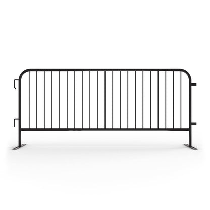 Angry Bull Barricades Barricade in a Box 2.0 - Heavy Duty Interlocking Steel Barricade, 8.5 Ft. (Black, Flat feet)