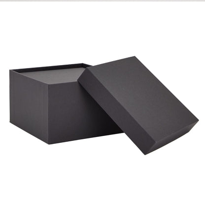 Stockroom Plus 4-Pack Square Nesting Boxes with Lids - Assorted Sizes, 6.5 to 3.5 in - Black - Space-Saving Stacking & Nesting Gift Box Set