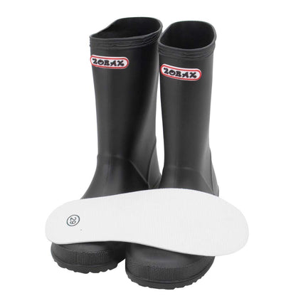 Zorax - UK5 Adult - EU36 - Black Girls Boys Waterproof Non-Slip Kids Motorbike Rain Boots Kids Rain Shoes Wellies Unisex Children Wellington Boots