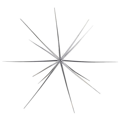 47th & Main Metallic Star Decoration for Hanging or Tabletop Starburst Figure Decor, 22" Long x 22" Wide x 20", Tall, Silver