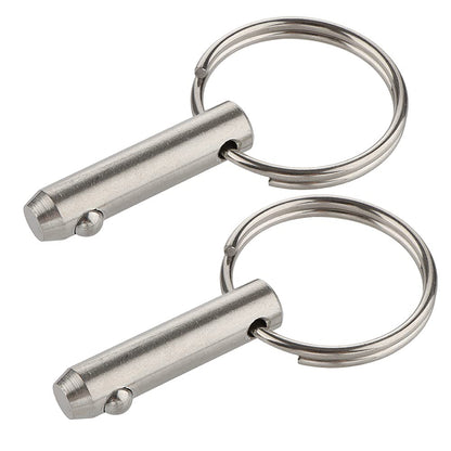 2 Pack Quick Release Pin, Diameter 5/16"(8mm), Usable Length 0.83"(21mm), Overall Length 1.38"(35mm), Full 316 Stainless Steel, Bimini Top Pin, Marine Hardware