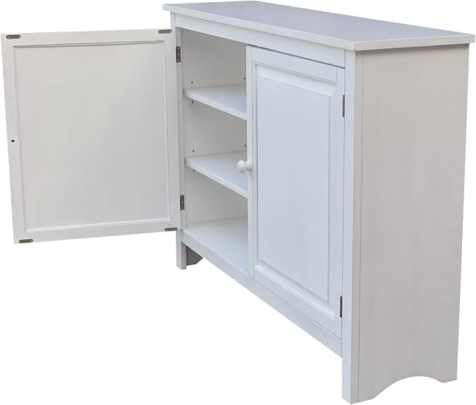 International Concepts 34" High Solid Wood Hall Storage Cabinet Cupboard