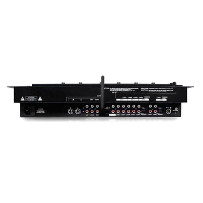 Pyle 6 Channel Mixer, Bluetooth DJ Controller, Stereo Mixer, Professional Sound System, LED Illumination, Mixer Digital Audio, Digital Mixing System, Speed Control, 5U Rack Mount System (PYD1964B)
