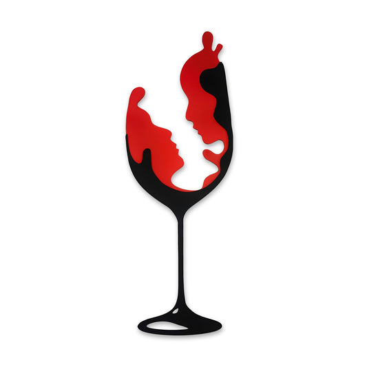 Rajukit Elegant Metal Wine Wall Decor Art Versatile Kitchen & Bar Wall Sculpture for Home, Dining & Living Room Lightweight & Durable Design