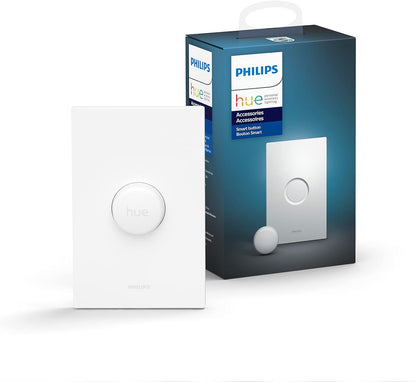 Philips Hue Wall Tap Dial Light Switch, Portable, White - 1 Pack - Requires Hue Lights and Hue Bridge - Smart Home - Easy, No-Wire Installation