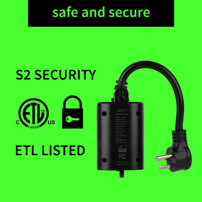 Zooz 800 Series Z-Wave Long Range Smart Plug ZEN04 800LR | Hub Required | Works with the Z-Box Hub, Home Assistant, and Hubitat