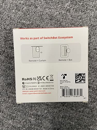 SwitchBot Remote One Touch Button - Compatible with SwitchBot Bot, Curtain Robot, Color Bulb, Plug Mini and Blind Tilt, Smart Home Easy to Control, Bluetooth Long Range 5.0