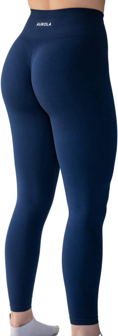 AUROLA Workout Leggings for Women Seamless Scrunch Tights Tummy Control Gym Fitness Girl Sport Active Yoga Pants