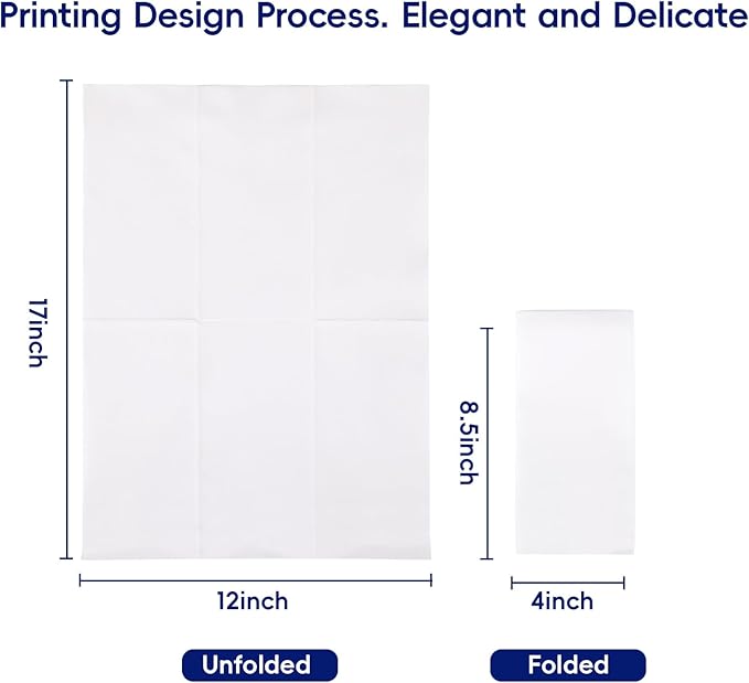 100 Count Disposable Hand Towels, Linen Feel Bathroom Hand Napkins, Soft And