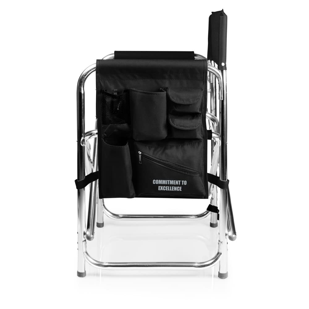 PICNIC TIME NFL Las Vegas Raiders Sports Chair with Side Table, Beach Chair, Camp Chair for Adults