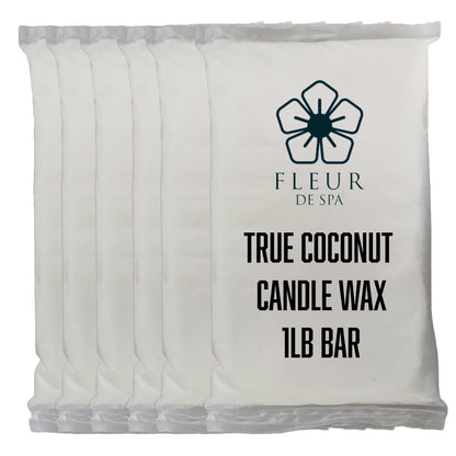Coconut Candle Wax 6lb by FLEUR DE SPA – Premium All-Natural Coconut Wax Blend – Made in USA – Clean Burn, Great Scent Throw – for DIY Candle Making (6 Pound Box)