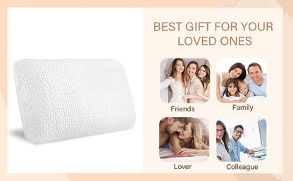 BDTFO High Density Memory Foam Pillow | Classic Support For Neck Shoulder Pain, Ergonomic Orthopedic Cervical Pillow for Sleeping, Removable, Machine Washable Cover