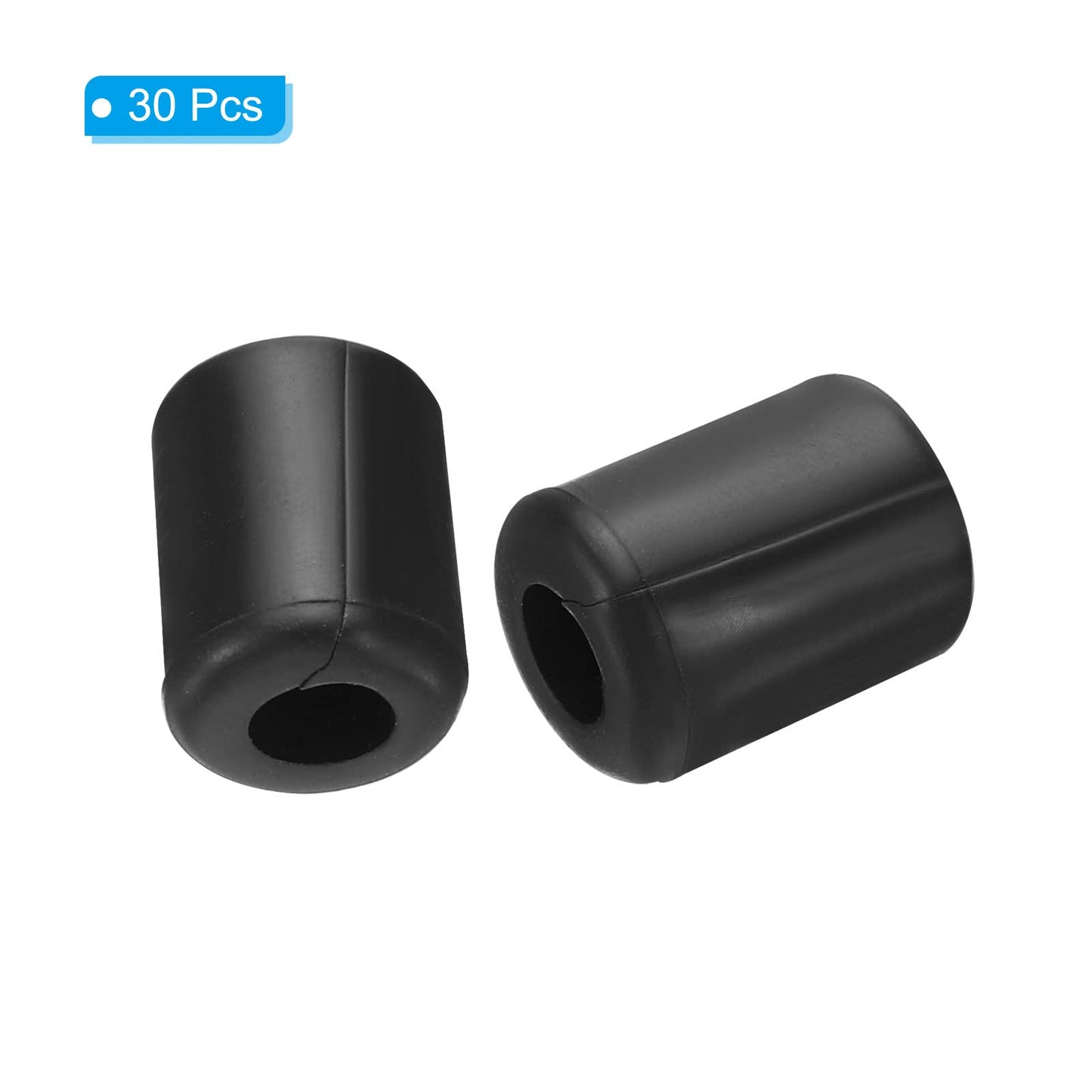 PATIKIL Kitchen Sink Rack Feet, 30 Pack 5mm ID x 10mm OD Plastic Sink Replacement Feet Wire Bumpers Protector for Protective Sink Grid, Black