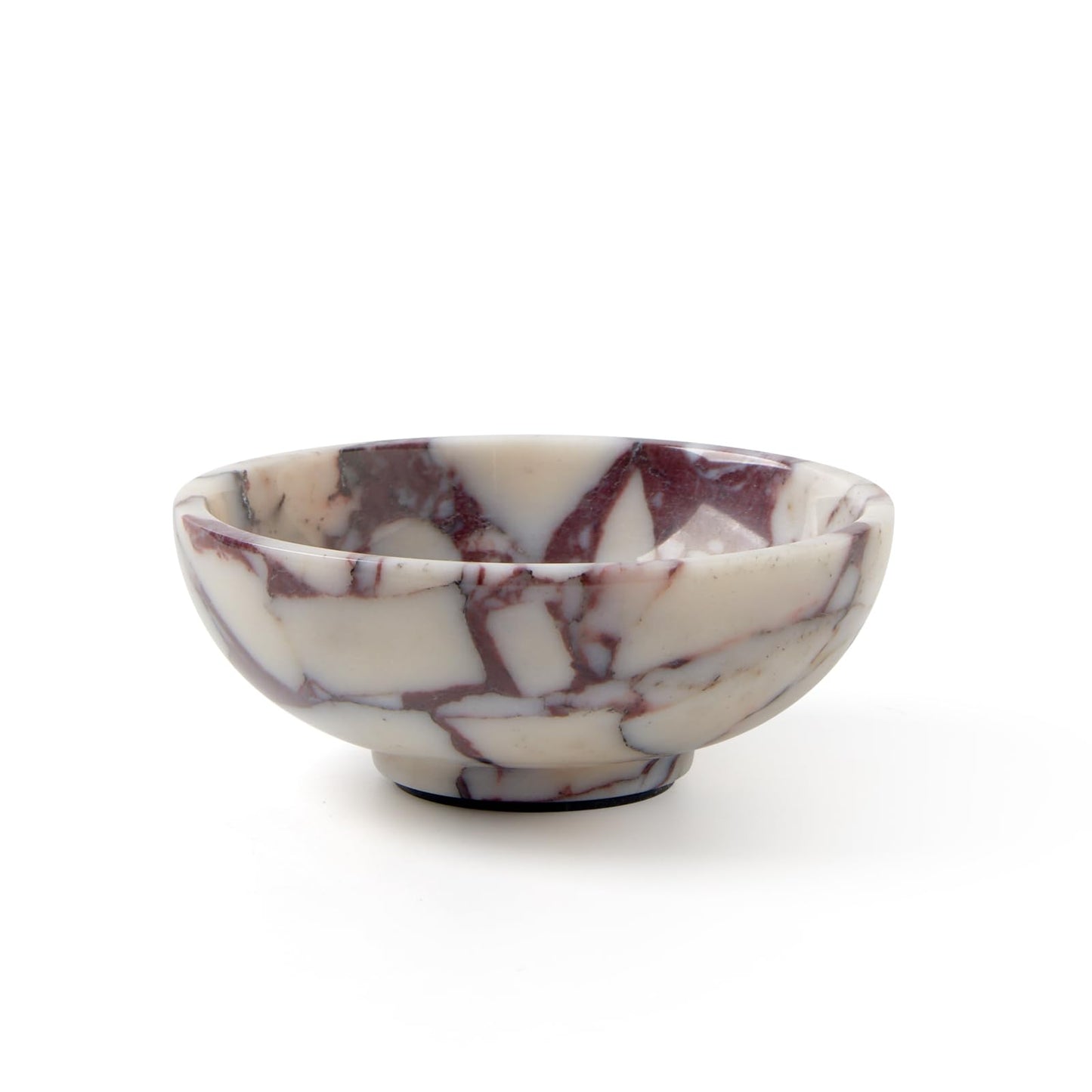 Metolira Luxury Natural Marble Catchall Bowl – Small 5.9-Inch Calacatta Viola Marble for Entryway Table Key Holder, Decorative Jewelry Dish for Bedroom, Trinket Tray for Home Decor