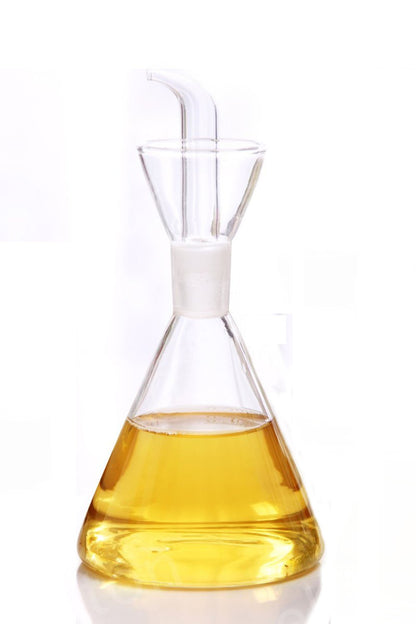 ELETON Olive Oil Dispenser Bottle Glass with No Drip Bottle Spout -Pourer Dispensing Bottles for Kitchen - Olive Glass Dispenser to Control Cooking Vegetable Oil and Vinegar(8 oz)