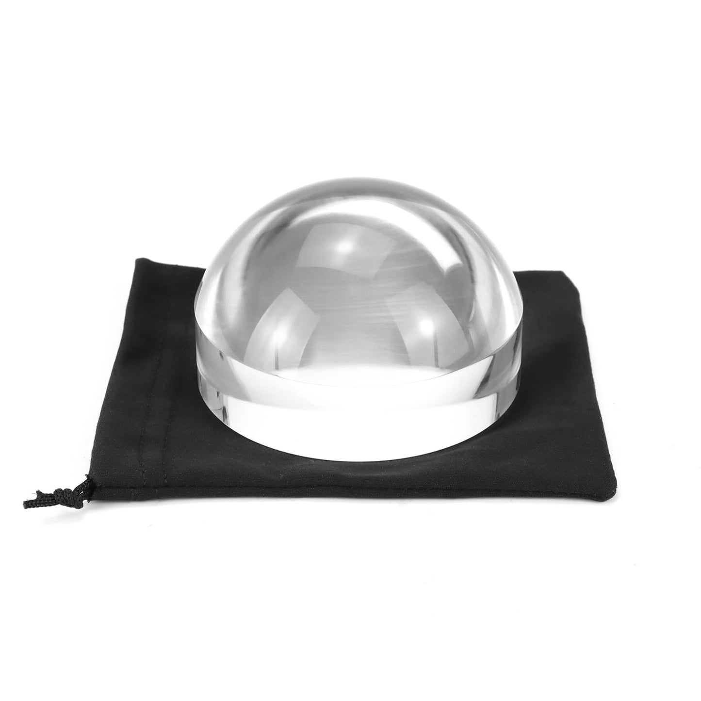 QWORK Acrylic Paperweight Magnifier 4X- Domed Reading Magnifying Glass (4-Inch) for Reading, Inspection, Books, Newspapers, Maps
