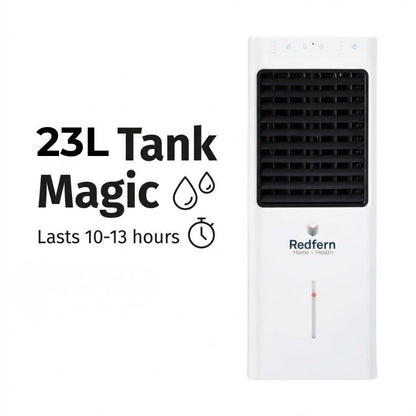 iQ Pure Breeze 14EX Extra Large Portable Evaporative Air Cooler with 4 Fan Speeds, 23 L Water Tank, Air Filtration & Wheels for Home, Living Room & Large Spaces