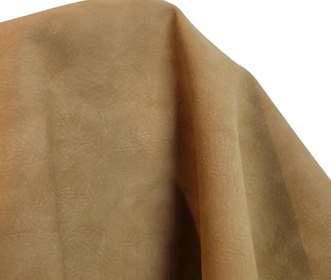 Wheat Nubuck Soft Faux Leather Fabric PU Leather by The Yard Synthetic Pleather