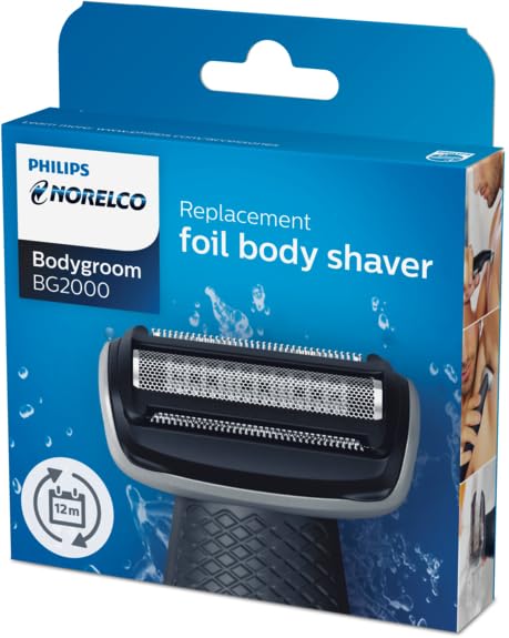 Philips Norelco Body Groomer 7000 Series, Men's Whole Body Groomer, Contour-Following 2D Flexing Head, Triple Protect Shave System & Intimate Body Hair Trimmer, 100% Showerproof, BG7480/50