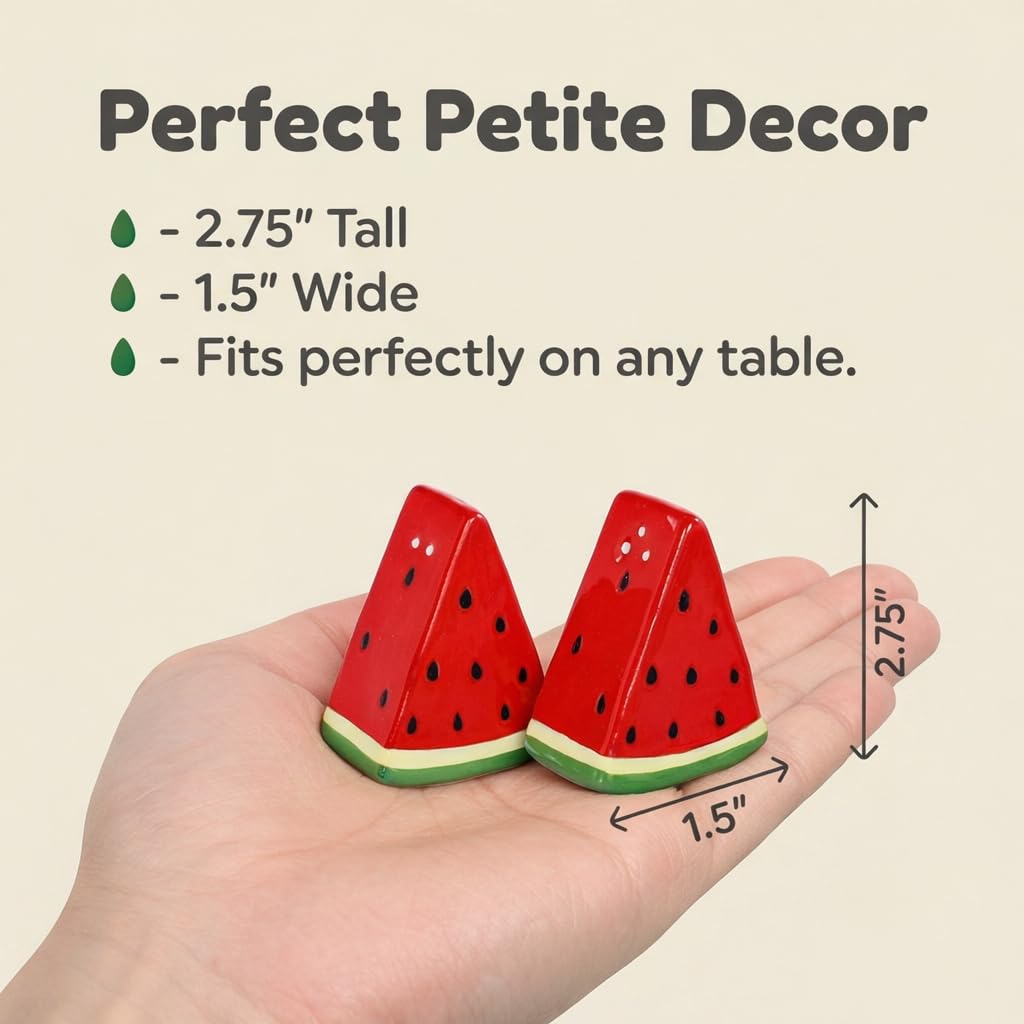 The Bridge Collection Watermelon Salt and Pepper Shaker Set for Summer