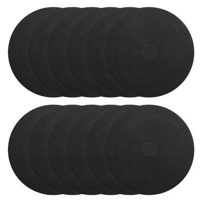 PATIKIL Spot Markers 6 Inch, 12 Pcs Non-Slip Floor Dots Agility Markers Flat Field Cones Poly Dot with Hole for Gym PE Speed Training Dance Soccer Basketball Sports, Black