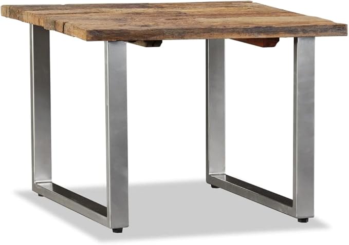 Coffee Table Solid Reclaimed Wood 21.7"x21.7"x15.7", Center Table, Side Table